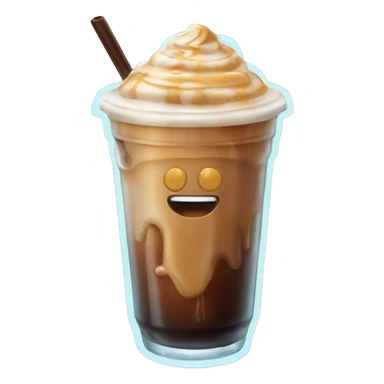 Big iced coffee with caramel  sticker