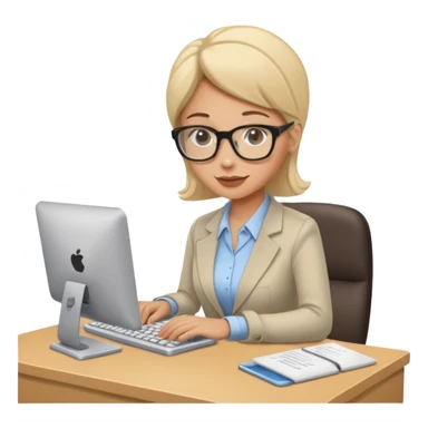 administrative assistant on computer sticker