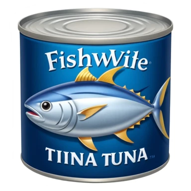 Create a logo using the FISHWIFE TINNED TUNA graphics  sticker