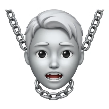 chain choking on the neck sticker