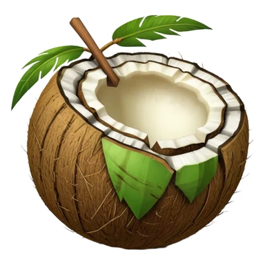 Green Coconut shell sticker