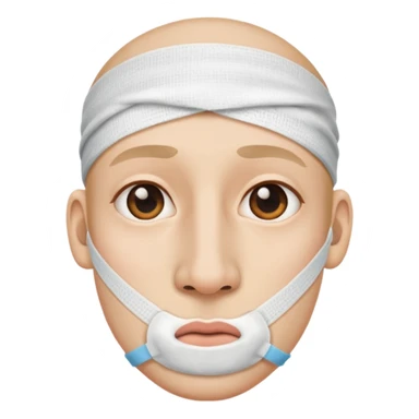 a big nose with a bandage on it (no face)
 sticker