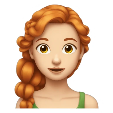 Une fille rousse aux yeux verts sticker