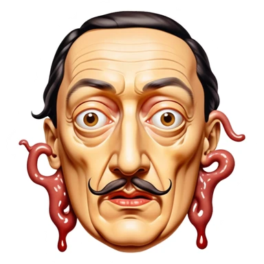 Salvador Dali Melting SPAM portrait  sticker