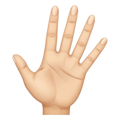 A hand with five fingers raises three fingers and lowers two fingers sticker