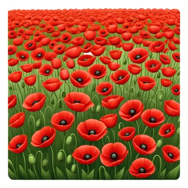 field of poppies sticker
