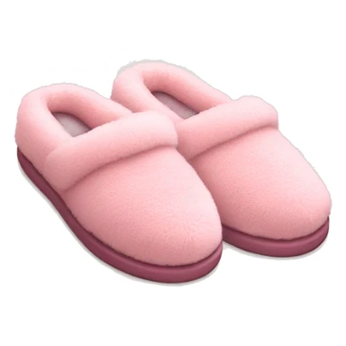 light pink fuzzy slippers  sticker
