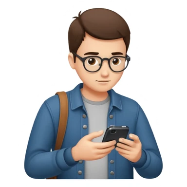 phone scrolling sticker