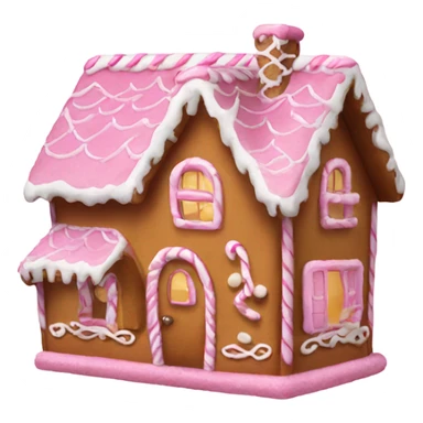 A pink gingerbread house  sticker
