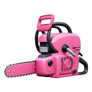 Pink chainsaw sticker