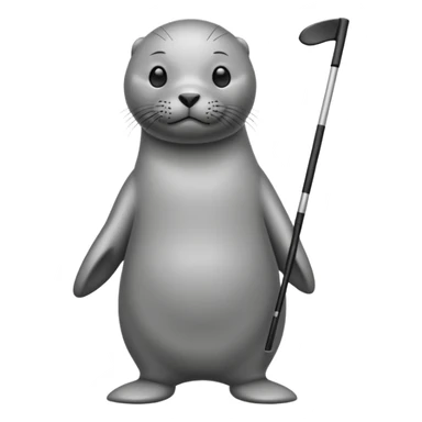 Seal golfing sticker