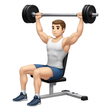 Seated Dumbbell Tricep Extension, 90-degree elbows back sticker