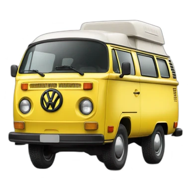Yellow 1981 Volkswagen camper sticker