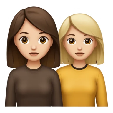 bestiess one with dark brown hair and one with dirty blonde hair sticker