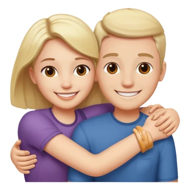 public display of affection, two people with arms around each other sticker