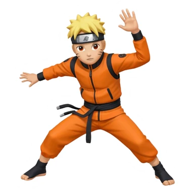 Naruto on pose sticker