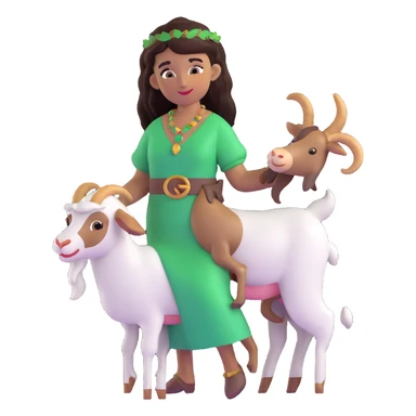 Esmeralda with her pet goat Djali sticker