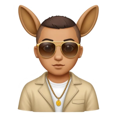Bad Bunny with sunglasses sticker