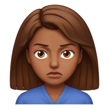 emoji femme brune très vexée  sticker