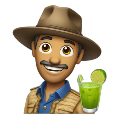 Gaucho with caipirinha sticker