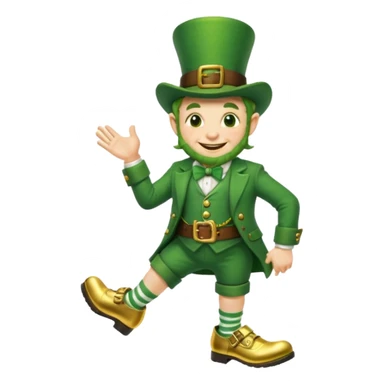 Leprechaun with legs sticker