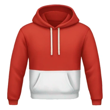 Folded red supreme hoodie sticker