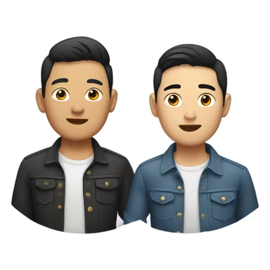 Asian gay couple  sticker