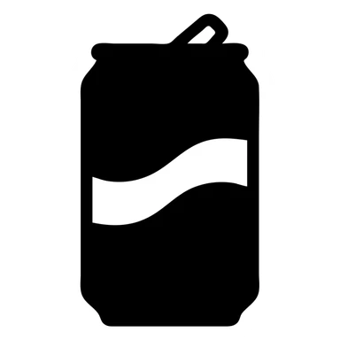 A soda in a metal can sticker