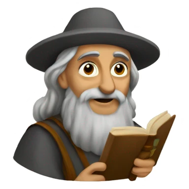 Fuzuli - Old Turkish Medieval poet with a book sticker