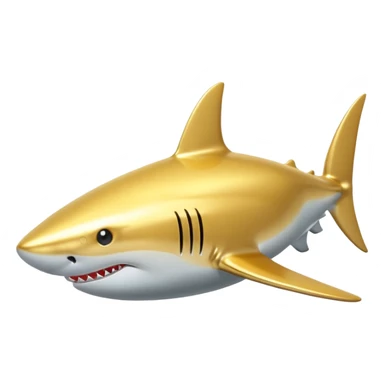 Golden shark with cilinder sticker
