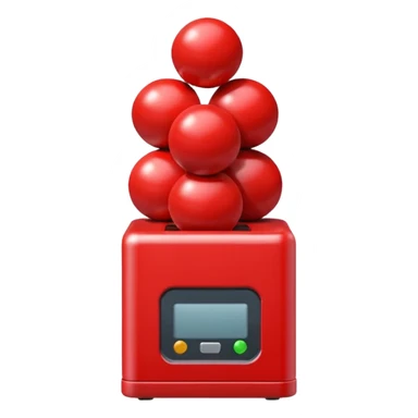 red gacha machine balls sticker