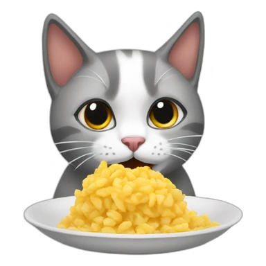 cat eat banda sticker