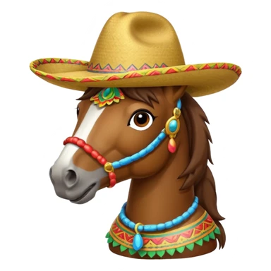 Horse with sombrero  sticker