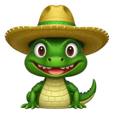 caiman con sombrero sticker