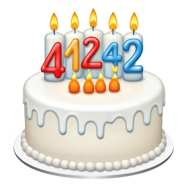 Show the number "42th" Birthday  sticker