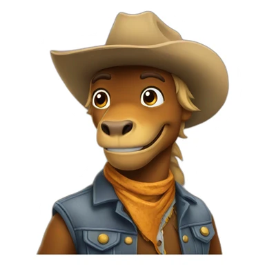 Dino Cowboy sticker