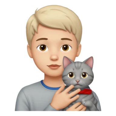 boy with lips with cat 🐱 in his mouth sticker