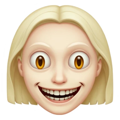 Weird creepy smile  sticker