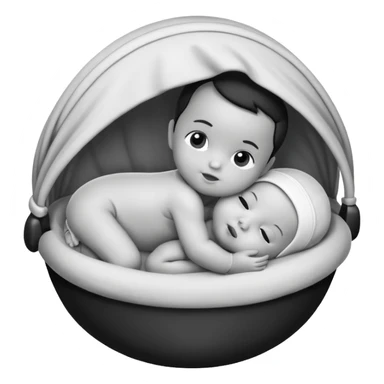 Newborn B&W Photoshoot sticker