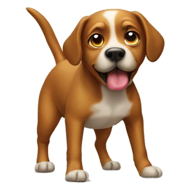 Dog make poop sticker