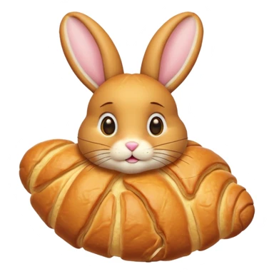bunny croissant sticker