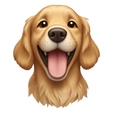 Light brown golden Retriever head with a smile  sticker