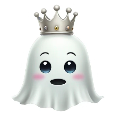 cute ghost wit a crown sticker