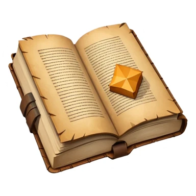 open old book low poly sticker