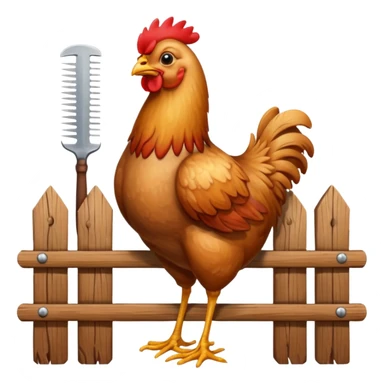 tavuk agicin üstünde otruyor sticker