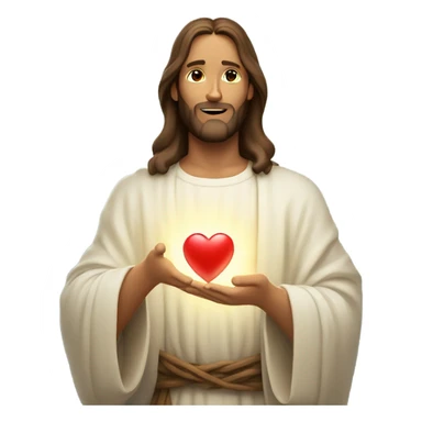 Jesus holding a heart  sticker
