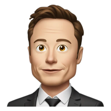 Elon musk in full dress spiderman sticker