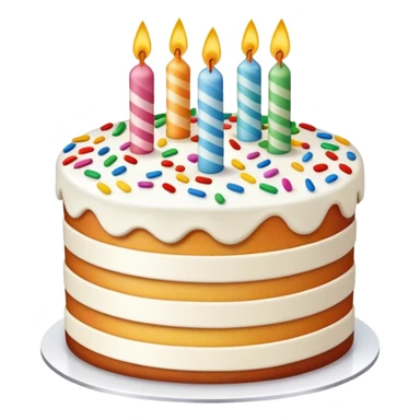 Birthday cake with sprinkles sticker