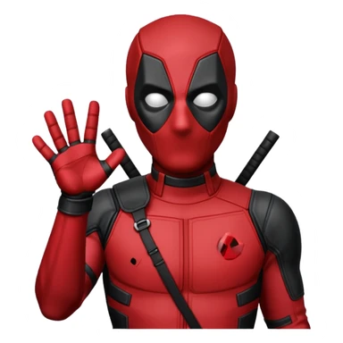 DeadPool from marvel rivals saying hi sticker