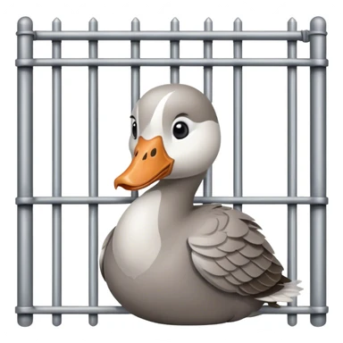 A goose in jail sticker